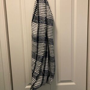 Checkered Black, Navy, and White Women's Infinity Scarf